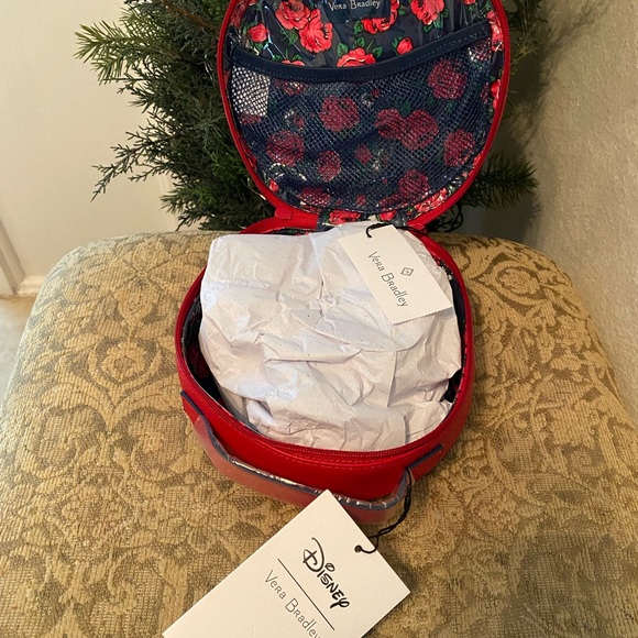NWT Vera Bradley Disney  Limited Edition Beauty and The Beast Rose Cosmetic Bag - Picture 8 of 12